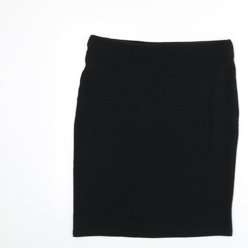 New Look Womens Black Polyester Bandage Skirt Size 35 in