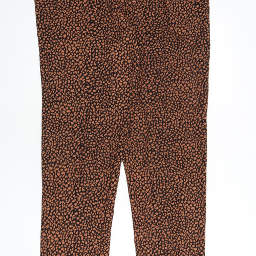 LTS Womens Brown Geometric Polyester Jogger Trousers Size 18 L37 in Regular