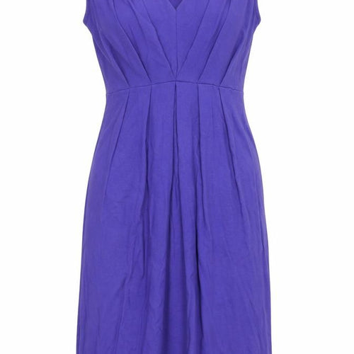 Closet Womens Purple Viscose Pencil Dress Size 10 V-Neck Pullover