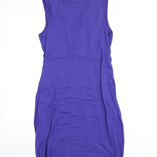 Closet Womens Purple Viscose Pencil Dress Size 10 V-Neck Pullover