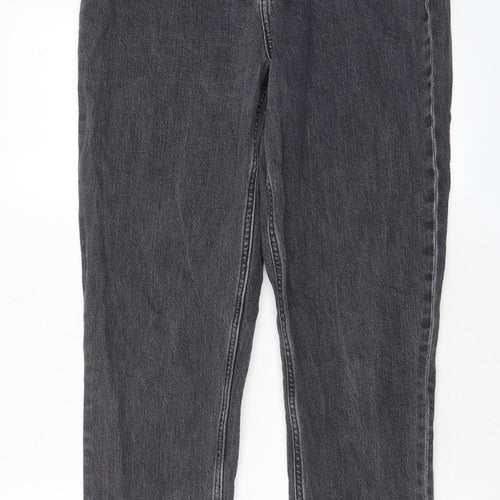 ASOS Womens Grey Cotton Straight Jeans Size 30 in L34 in Regular Zip - Pockets