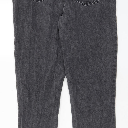 ASOS Womens Grey Cotton Straight Jeans Size 30 in L34 in Regular Zip - Pockets