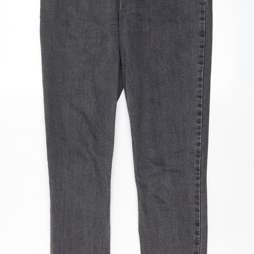 Zara Womens Grey Cotton Skinny Jeans Size 30 in L27 in Regular Zip - Pockets