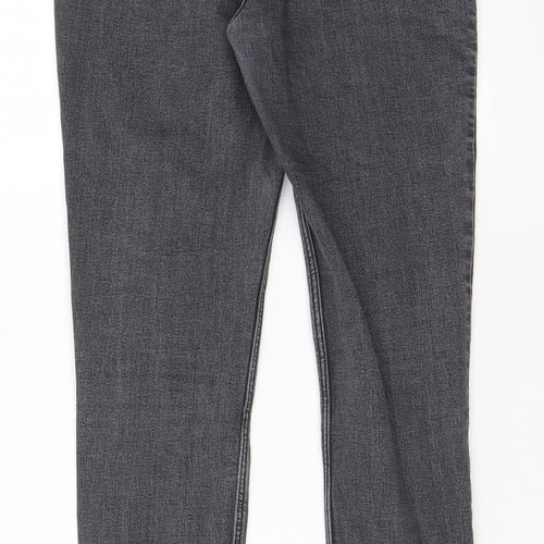 Zara Womens Grey Cotton Skinny Jeans Size 30 in L27 in Regular Zip - Pockets