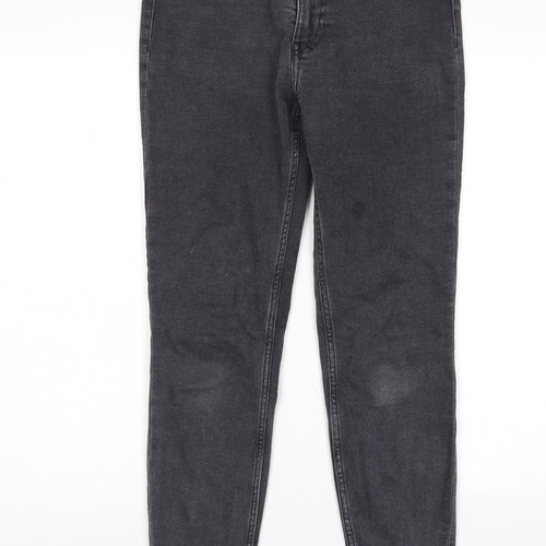 Divided by H&M Womens Red Cotton Skinny Jeans Size 10 L28 in Regular Zip - Pockets
