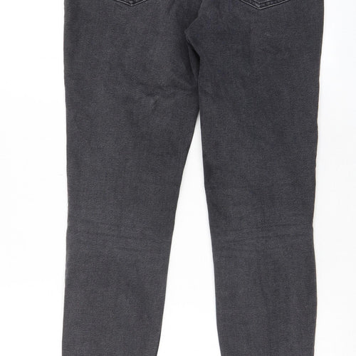 Divided by H&M Womens Red Cotton Skinny Jeans Size 10 L28 in Regular Zip - Pockets