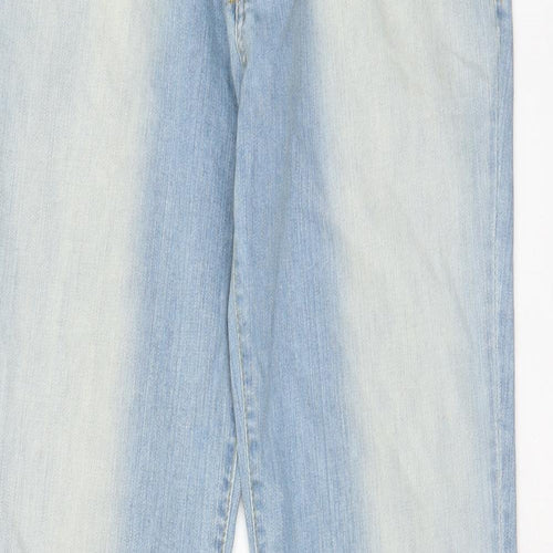 Firetrap Womens Blue Cotton Bootcut Jeans Size 34 in L34 in Regular Zip - Pockets