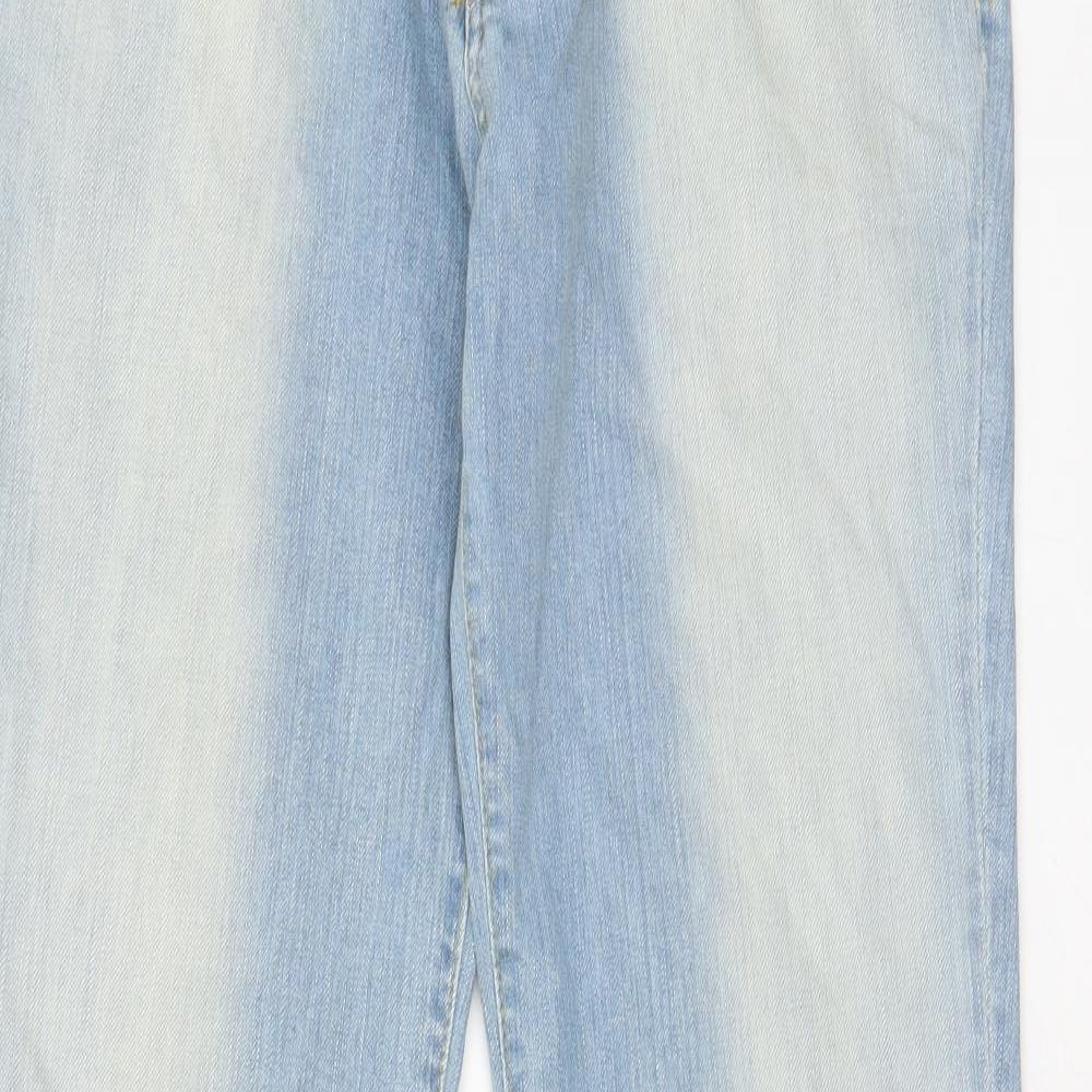 Firetrap Womens Blue Cotton Bootcut Jeans Size 34 in L34 in Regular Zip - Pockets