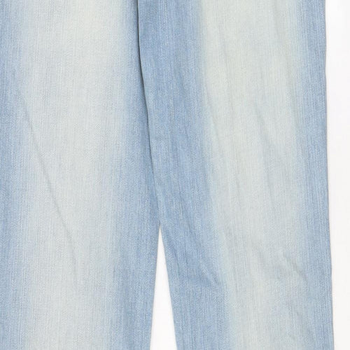 Firetrap Womens Blue Cotton Bootcut Jeans Size 34 in L34 in Regular Zip - Pockets