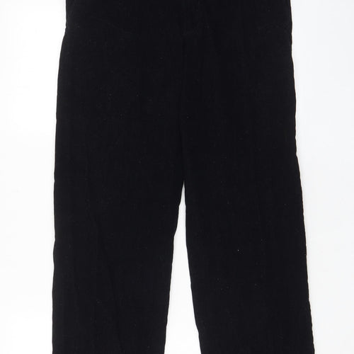 Marks and Spencer Mens Blue Cotton Trousers Size 32 in L33 in Regular Zip - Long Leg