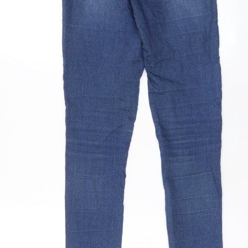 NEXT Womens Blue Cotton Jegging Jeans Size 6 L30 in Regular - Elasticated Waist