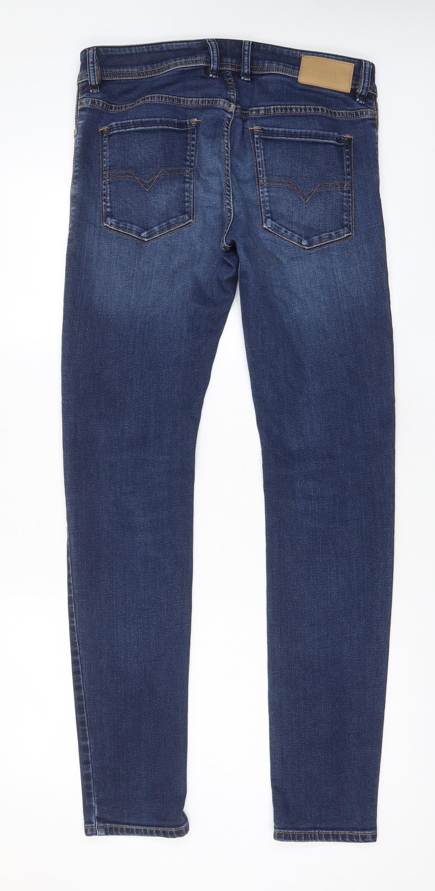 Diesel Mens Blue Cotton Skinny Jeans Size 33 in L32 in Slim Button - Pockets, Logo