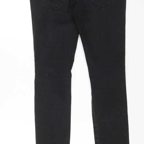 Aecupper Womens Black Cotton Skinny Jeans Size 32 in L29 in Regular Zip - Pockets