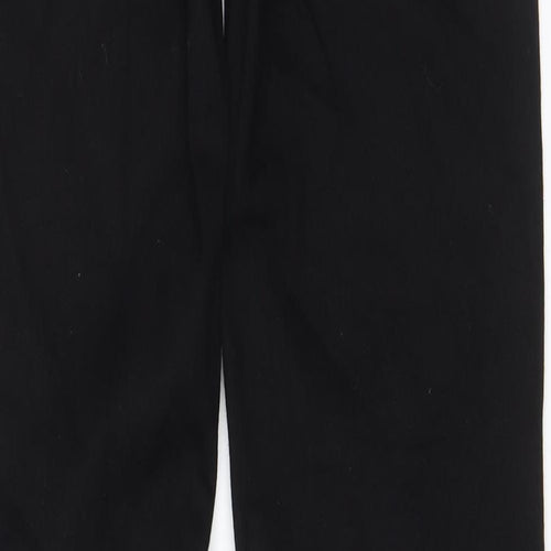 Marks and Spencer Womens Black Cotton Straight Jeans Size 10 L29 in Regular Zip - Pockets