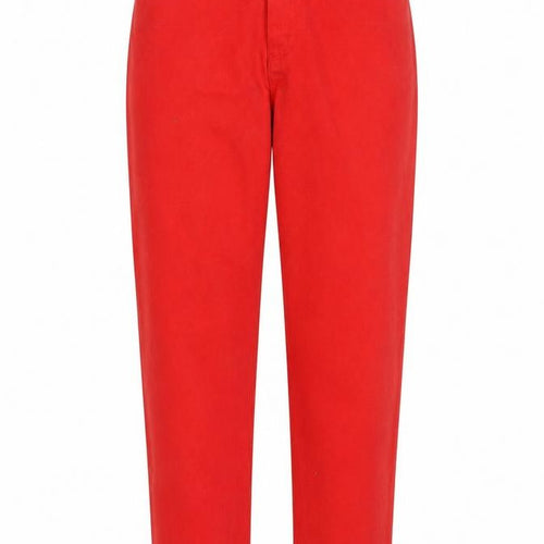 Flag Jeans Womens Red Cotton Trousers Size 6 L31 in Regular Zip - Pockets