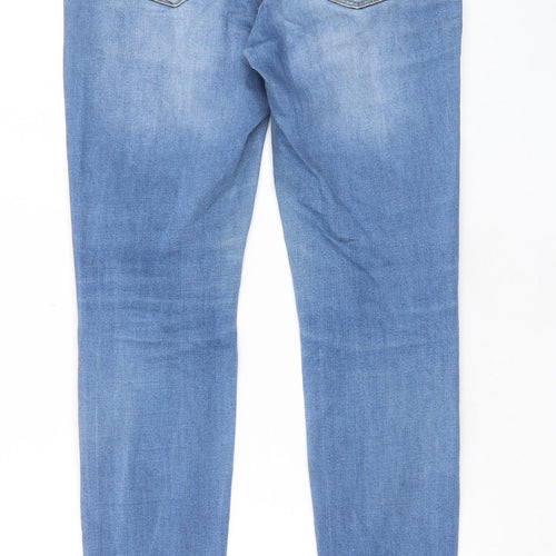 Pieces Womens Blue Cotton Skinny Jeans Size 30 in L31 in Regular Zip - Pockets
