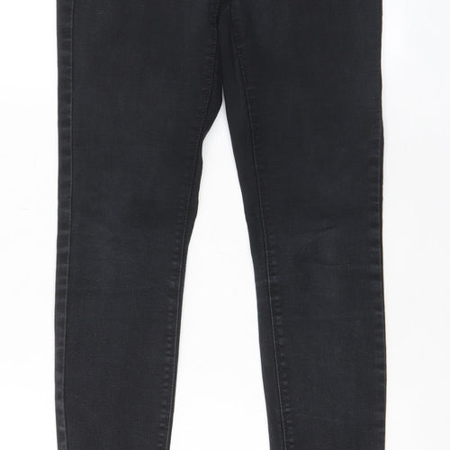 Denim & Co. Womens Black Cotton Skinny Jeans Size 12 L28 in Regular Zip - Pockets