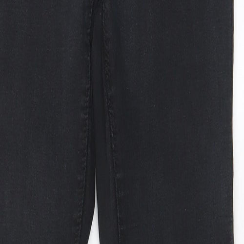 Denim & Co. Womens Black Cotton Skinny Jeans Size 12 L28 in Regular Zip - Pockets