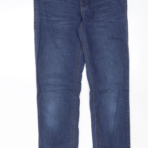 H&M Womens Blue Cotton Skinny Jeans Size 8 L29 in Regular