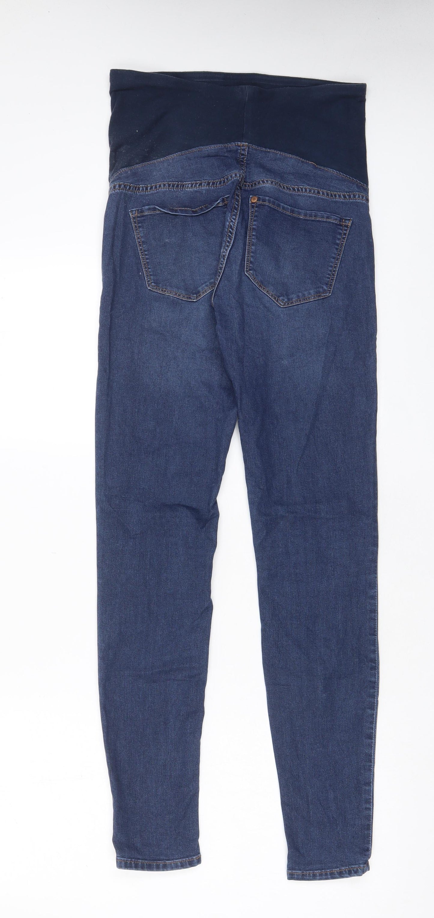 H&M Womens Blue Cotton Skinny Jeans Size 8 L29 in Regular