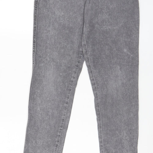 NEXT Womens Grey Cotton Jegging Jeans Size 28 in L27 in Regular - Elasticated Waist
