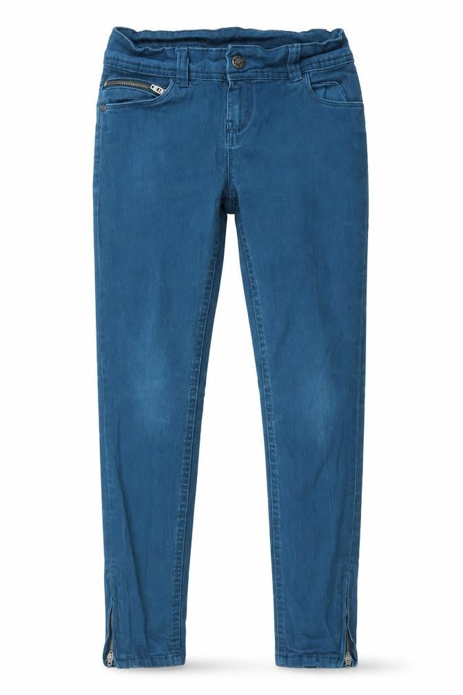 Denim & Co. Girls Blue Cotton Skinny Jeans Size 9-10 Years L23 in Regular Zip - Ankle Zips