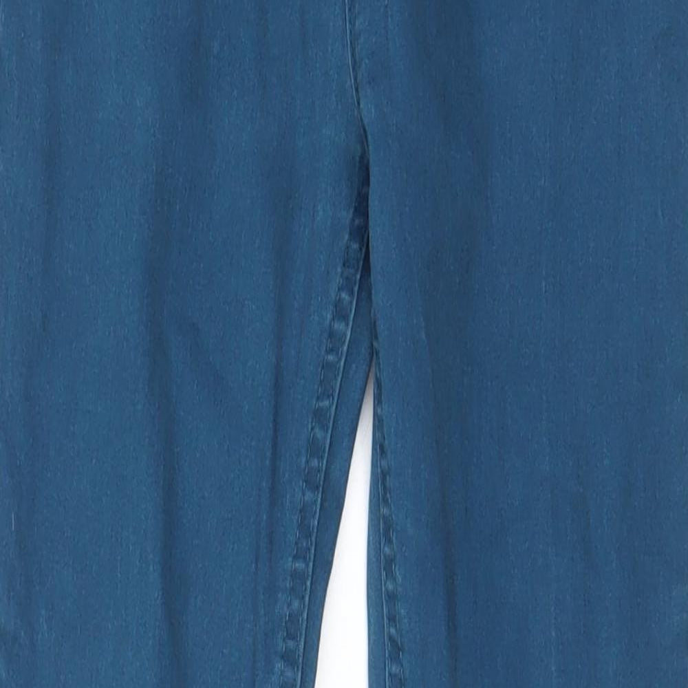 Denim & Co. Girls Blue Cotton Skinny Jeans Size 9-10 Years L23 in Regular Zip - Ankle Zips