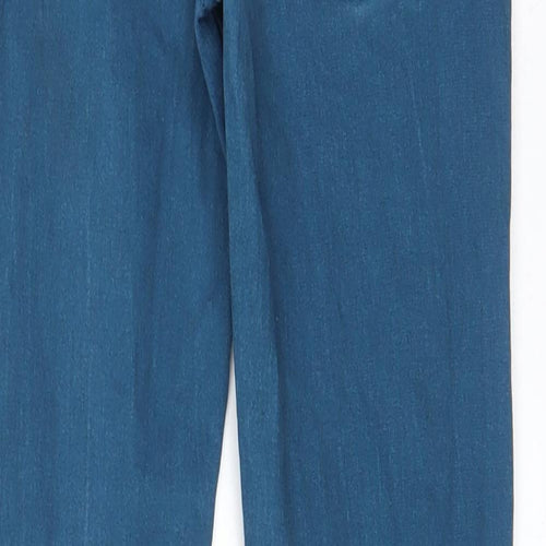 Denim & Co. Girls Blue Cotton Skinny Jeans Size 9-10 Years L23 in Regular Zip - Ankle Zips