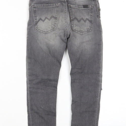 H&M Boys Gold Cotton Skinny Jeans Size 5 Years Regular Zip - Distressed