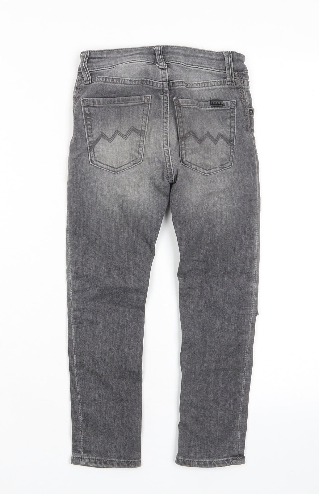 H&M Boys Gold Cotton Skinny Jeans Size 5 Years Regular Zip - Distressed