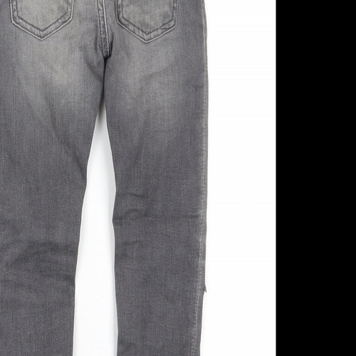 H&M Boys Gold Cotton Skinny Jeans Size 5 Years Regular Zip - Distressed