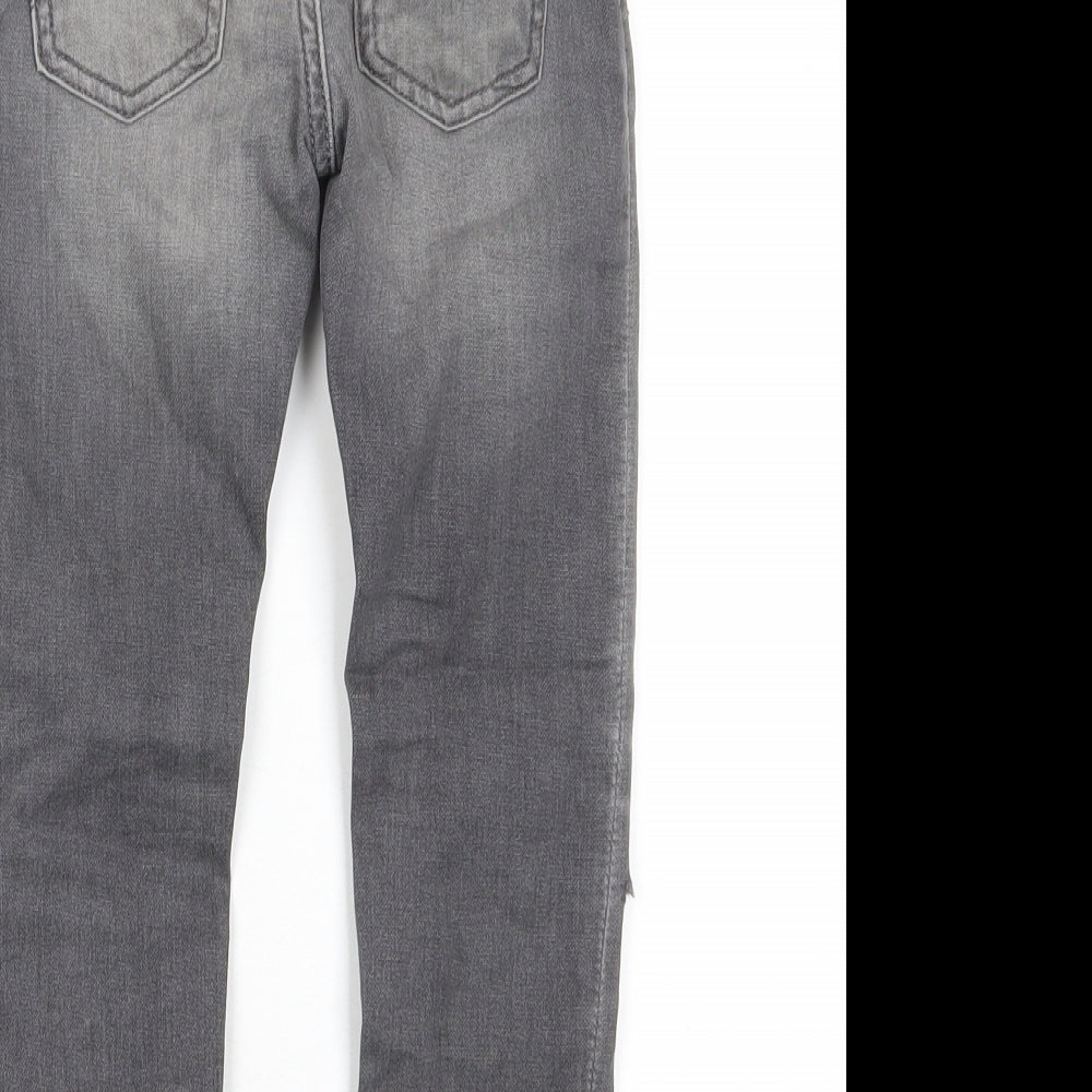 H&M Boys Gold Cotton Skinny Jeans Size 5 Years Regular Zip - Distressed
