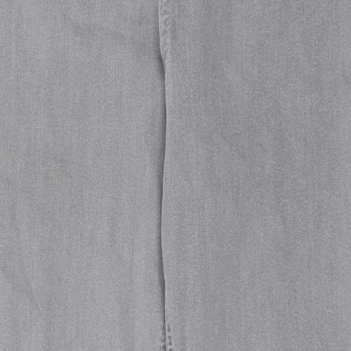 George Womens Grey Cotton Skinny Jeans Size 14 L28 in Regular Zip - Pockets