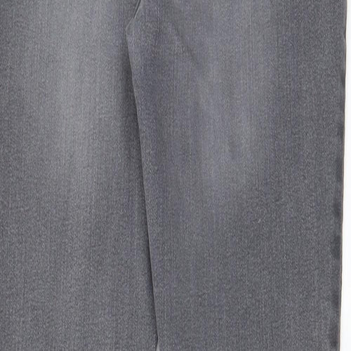 Avenue Womens Grey Cotton Skinny Jeans Size 12 L29 in Regular Zip - Pockets