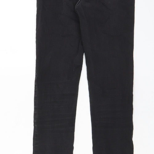 Marks and Spencer Womens Grey Cotton Skinny Jeans Size 8 L29 in Regular Zip - Pockets