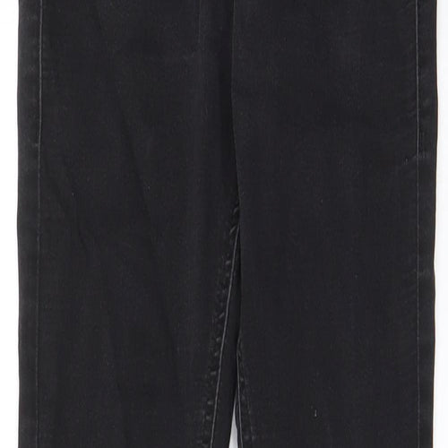 Marks and Spencer Womens Grey Cotton Skinny Jeans Size 8 L29 in Regular Zip - Pockets