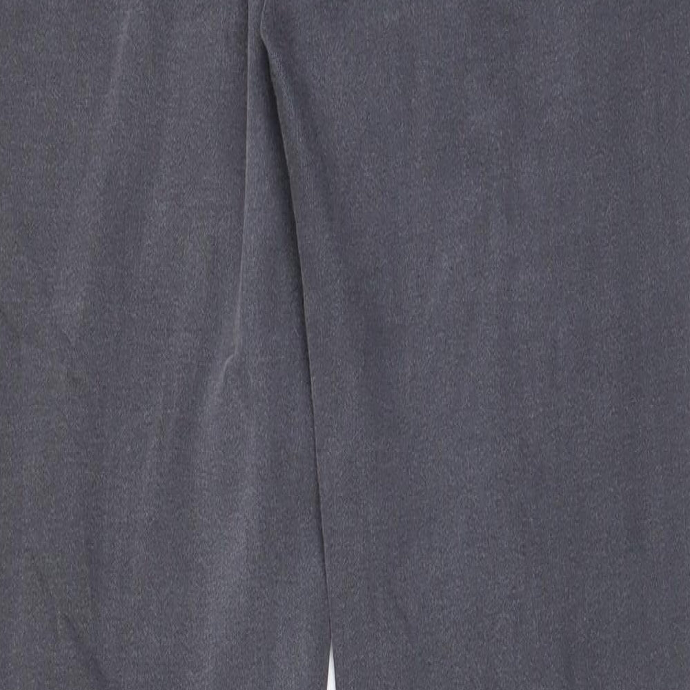 Per Una Womens Grey Cotton Straight Jeans Size 10 L33 in Regular Zip - Pockets, Studded