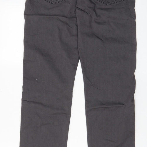 Levi's Mens Grey Cotton Straight Jeans Size 32 in L32 in Regular Zip - Pockets, Logo