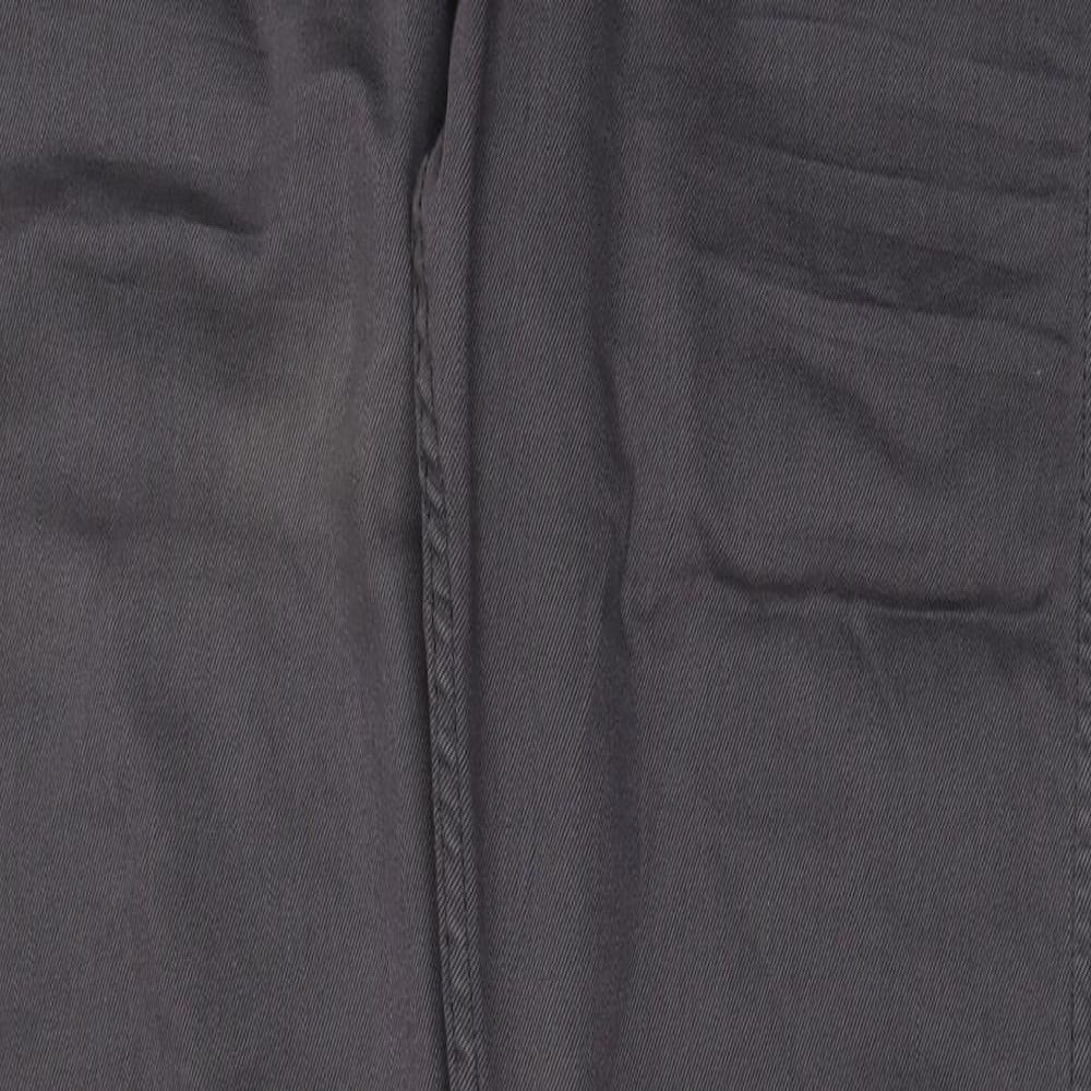 Levi's Mens Grey Cotton Straight Jeans Size 32 in L32 in Regular Zip - Pockets, Logo