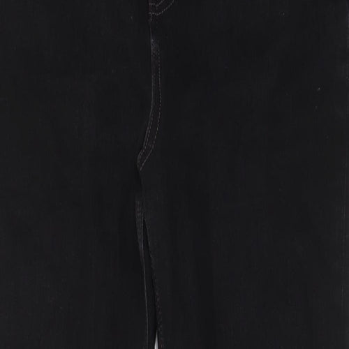 Marks and Spencer Womens Black Cotton Skinny Jeans Size 34 in L28 in Regular Zip - Pockets