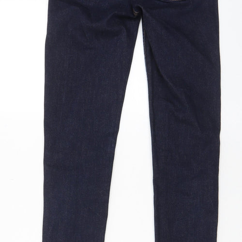 Oasis Womens Blue Cotton Skinny Jeans Size 8 L31 in Regular Zip - Pockets