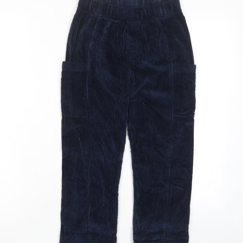 Marks and Spencer Boys Blue Cotton Sweatpants Trousers Size 6-7 Years Regular Pullover - Elasticated Waist
