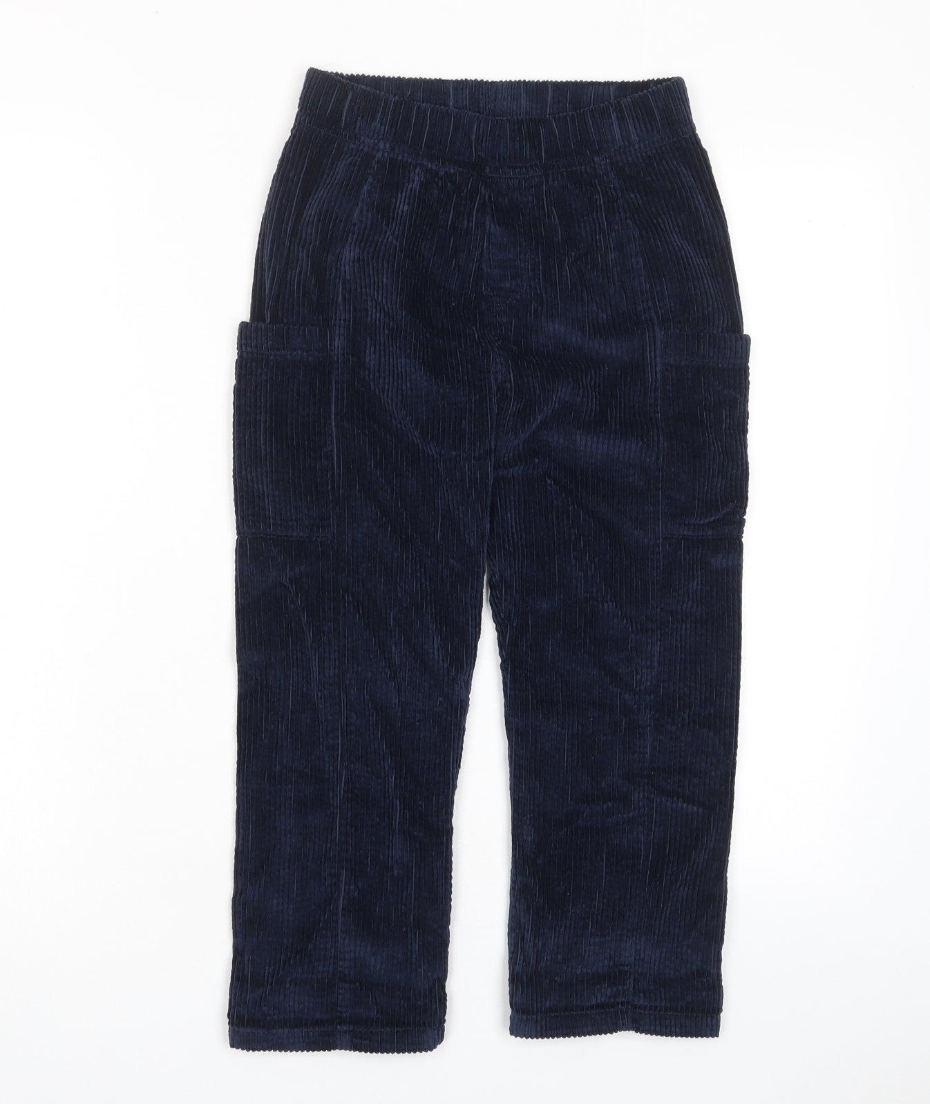 Marks and Spencer Boys Blue Cotton Sweatpants Trousers Size 6-7 Years Regular Pullover - Elasticated Waist