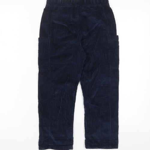 Marks and Spencer Boys Blue Cotton Sweatpants Trousers Size 6-7 Years Regular Pullover - Elasticated Waist