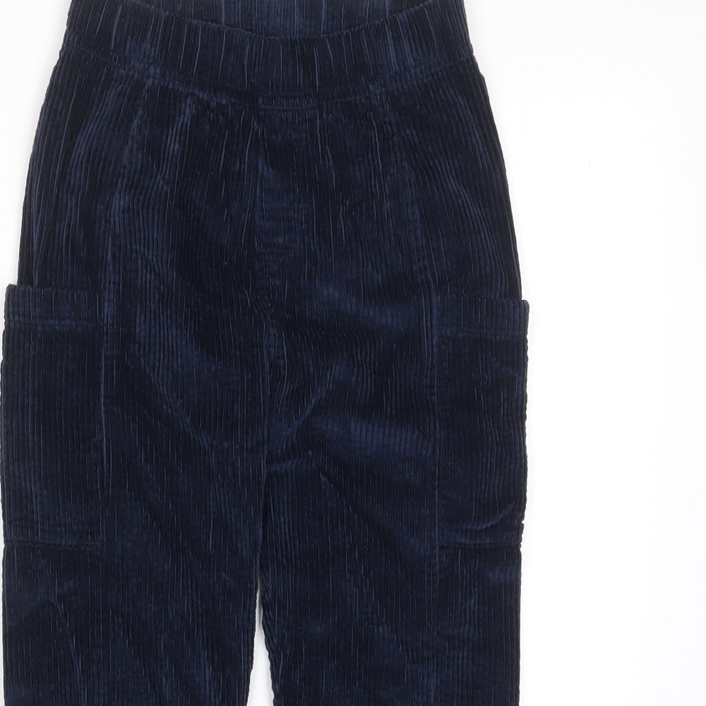 Marks and Spencer Boys Blue Cotton Sweatpants Trousers Size 6-7 Years Regular Pullover - Elasticated Waist