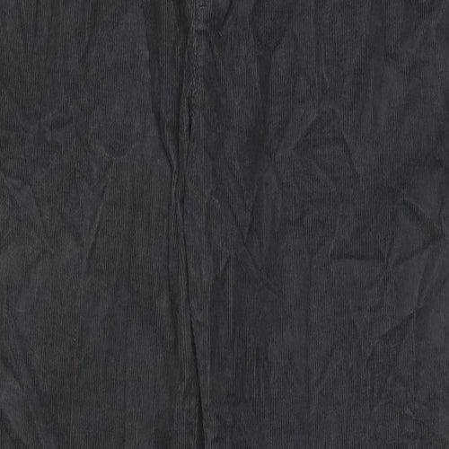 Marks and Spencer Mens Grey Cotton Trousers Size 40 in L33 in Regular Zip - Pockets