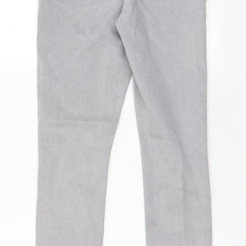 Denim & Co. Womens Grey Cotton Skinny Jeans Size 10 L27 in Regular Zip - Pockets