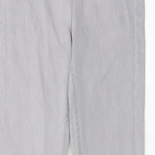 Denim & Co. Womens Grey Cotton Skinny Jeans Size 10 L27 in Regular Zip - Pockets