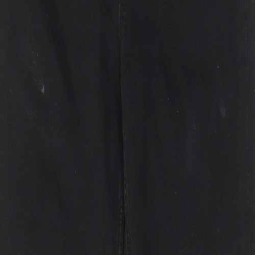Marks and Spencer Womens Black Cotton Skinny Jeans Size 8 L30 in Regular Zip - Pockets