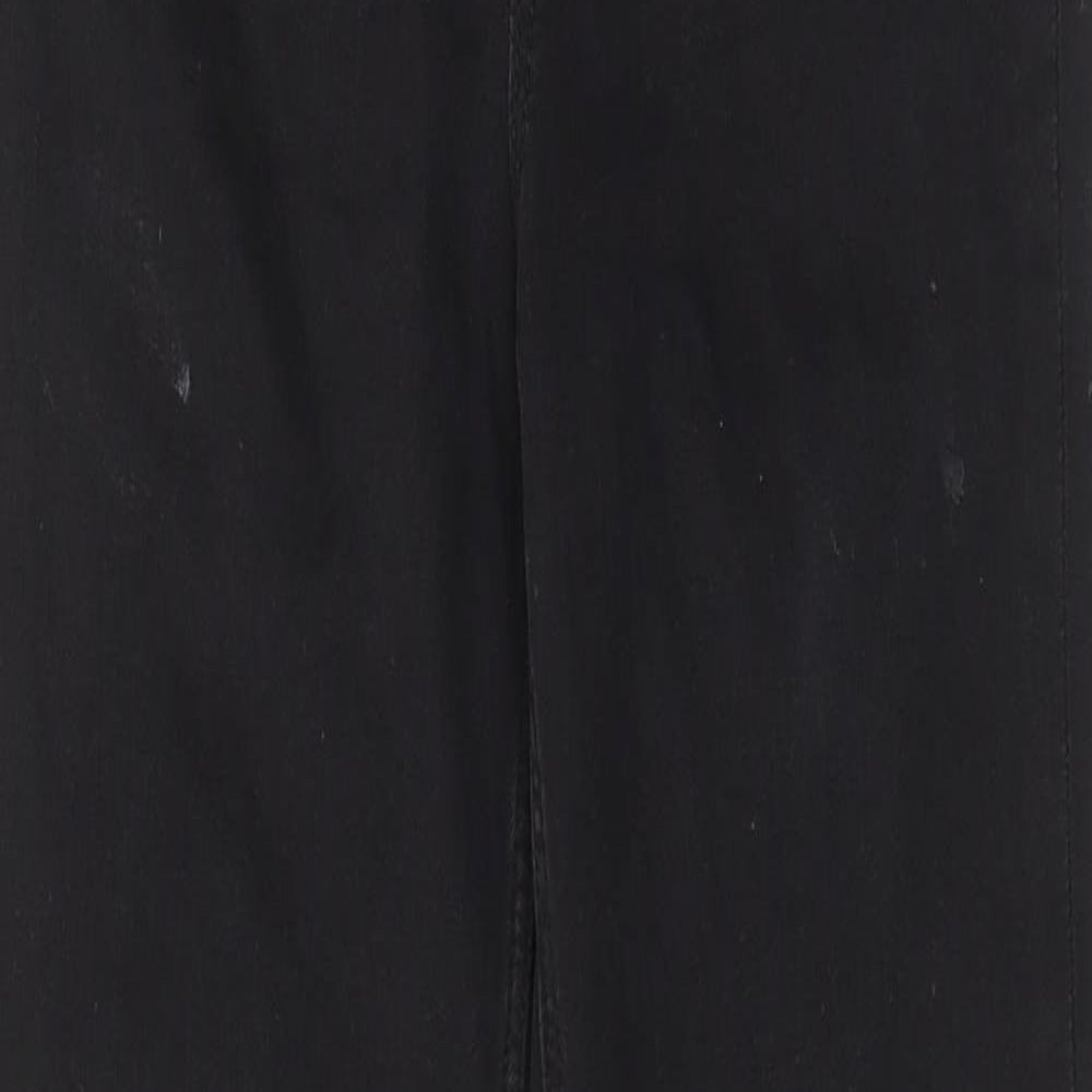 Marks and Spencer Womens Black Cotton Skinny Jeans Size 8 L30 in Regular Zip - Pockets